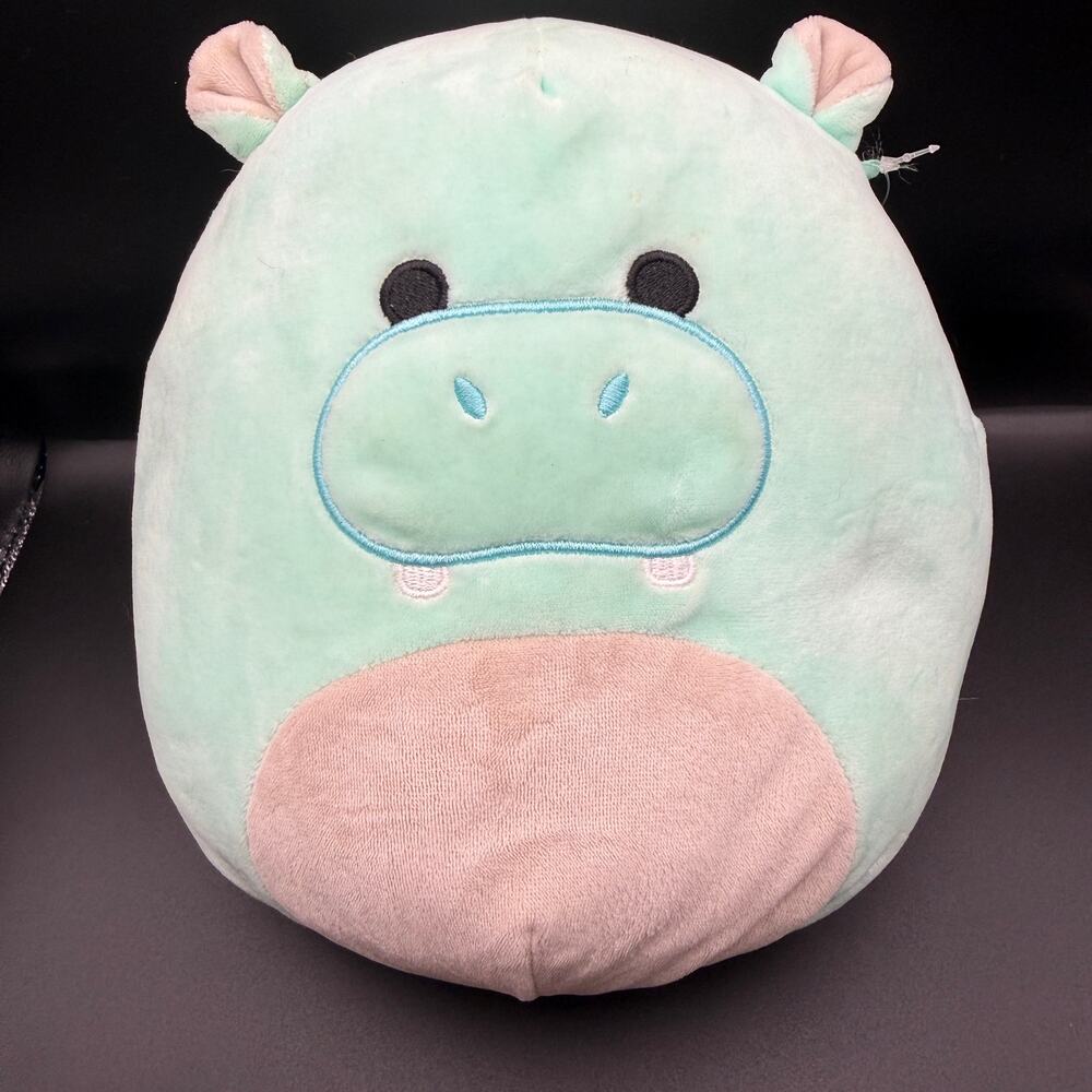 Squishmallows Hank the Hippo 8" Aqua Mint Plush 2020 Kellytoy Original Tag